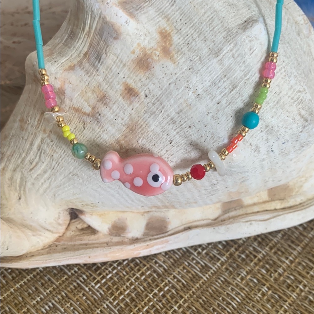Colorful Fish Bead  Necklace